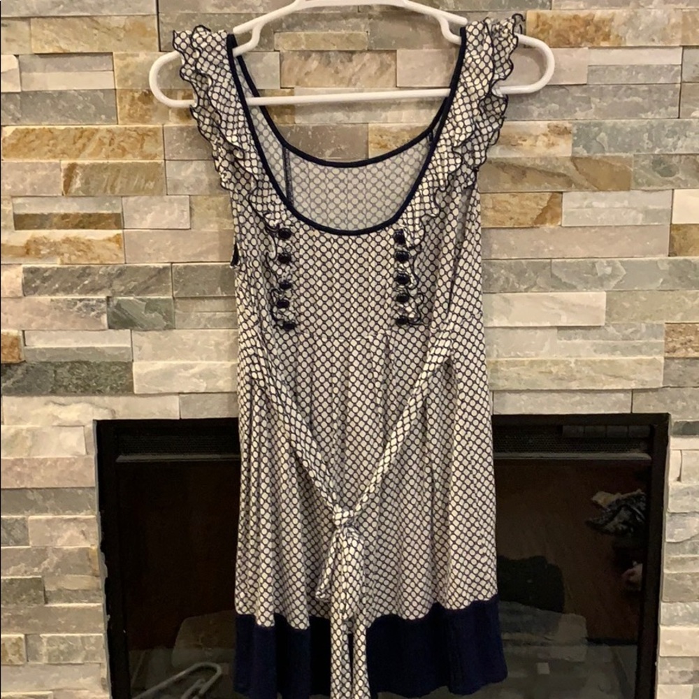 Blue and white pattern cami